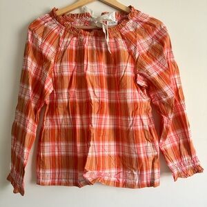 NWT 💎 J Crew Summer Gingham Bow Blouse - XS